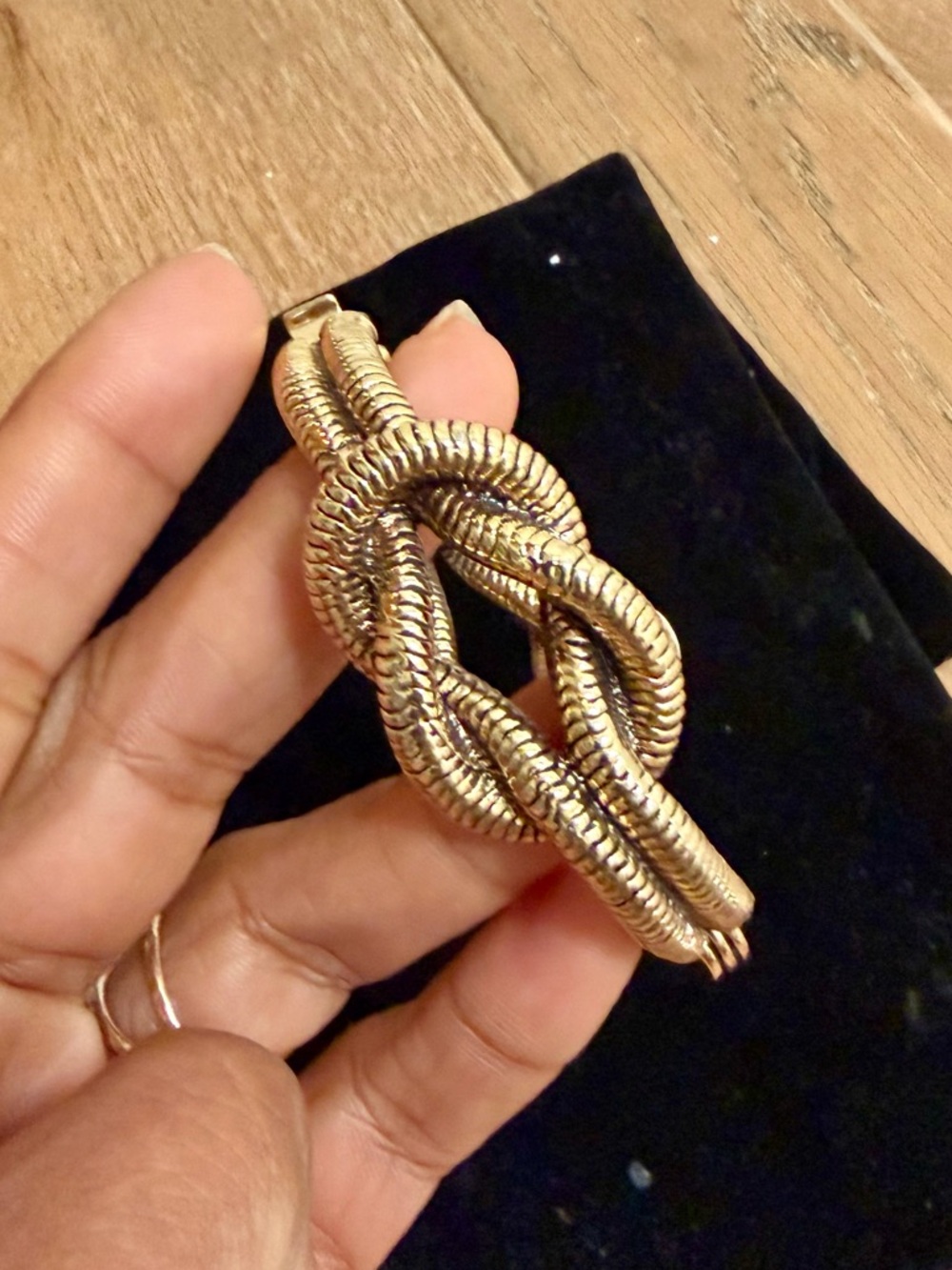 Gold Knotted Statement Bracelet